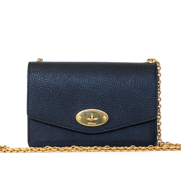 Mulberry Small Darley Night Sky Leather Crossbody Full Chain Strap - Picture 1 of 9